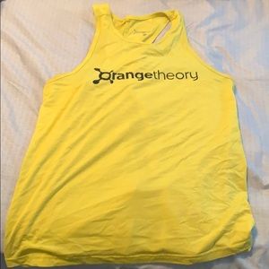 Orangetheory -yellow racer back workout tank